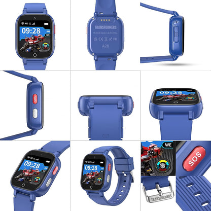 Smart Watch for Kids, 4G Kids Smartwatch with GPS Tracker Calling (Blue) | WIFI/Voice/Video Chat/SOS/SMS-receiving IP68 Waterproof Pedometer Camera Alarm Safe Zone Smartwatch Gift for Boys Girls 4-12