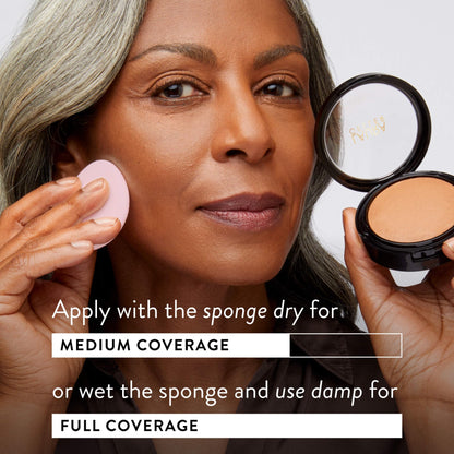 LAURA GELLER NEW YORK Baked Double Take Powder Foundation – Longwear Buildable Medium to Full Coverage – Matte Finish – Non-Caking Formula – Handmade in Italy – Mature & Sensitive Skin – Tan