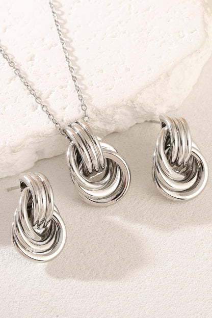 Gold Knot Pendant Necklace for Women Gold Statement Geometric Necklace Dainty Link Choker Necklace Trendy Jewelry Accessories