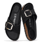 Project Cloud 100% Genuine Leather Sandals Women Dressy Beach Essentials Slides for Women Footwear - Lightweight with Memory Foam Insole Sandals for Women 2026 - Womens Slides