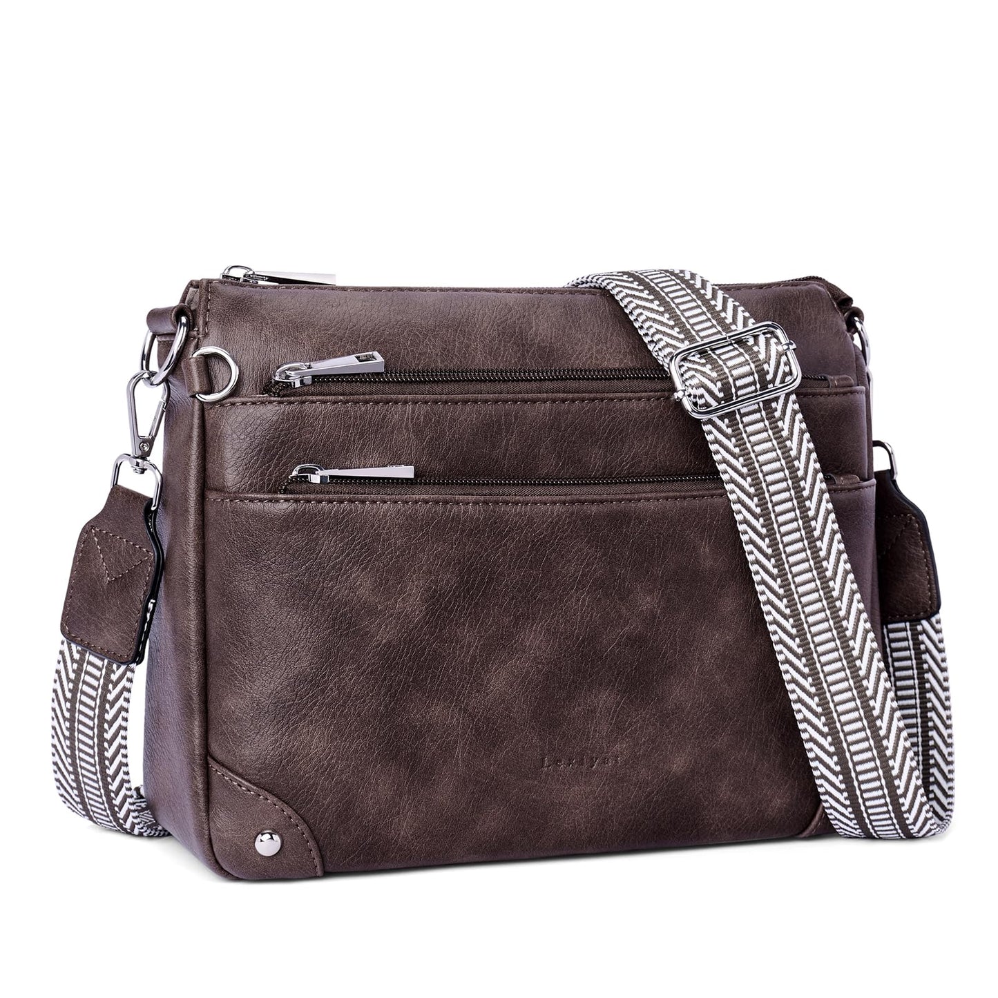 Crossbody Bags for Women Rfid Travel Crossbody Purses Leather Handbags Medium Shoulder bag with Adjustable Strap