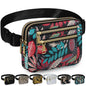 Capolo Fanny Packs for Women Fashion Waist Packs Bag with Adjustable Strap and 4 Zipper Pockets Waterproof Everywhere Crossbody Belt Bag for Workout Running Travelling(Black)