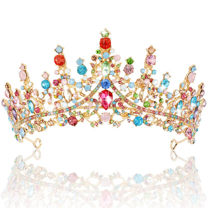 TOBATOBA Silver Wedding Crystal Tiaras and Crowns for Women, Bride Royal Queen Headband Princess Quinceanera Headpieces for Birthday Prom Pageant Party
