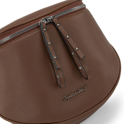 Montana West Crossbody Bag for Women, Large Bum Bag Purse Soft Vegan Leather Travel Fanny Pack with Coin Purse
