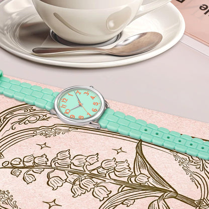 Bisley 35MM Watches for Women Big Face Easy Reader Silicone Strap Water Proof