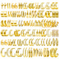 NEWITIN 69 Pieces Gold Jewelry Set for Women Fashion Costume Jewelry Gold Plated Necklace Bracelet Earrings Set for Women