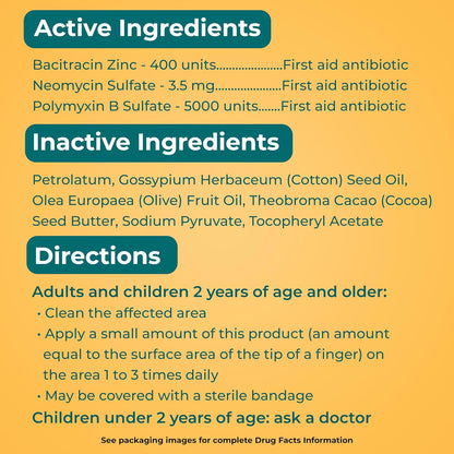 Neosporin Original First Aid Triple Antibiotic Ointment with Bacitracin Zinc for Infection Protection, Wound Care Treatment & Helps Minimize the Appearance of Scars for Minor Wounds, .5 oz