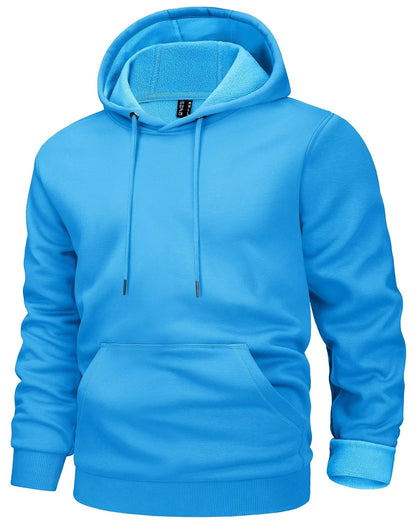MAGCOMSEN Men's Active Hoodies Fleece Lined Sweatshirts Casual Athletic Workout Pullover With Kangaroo Pocket