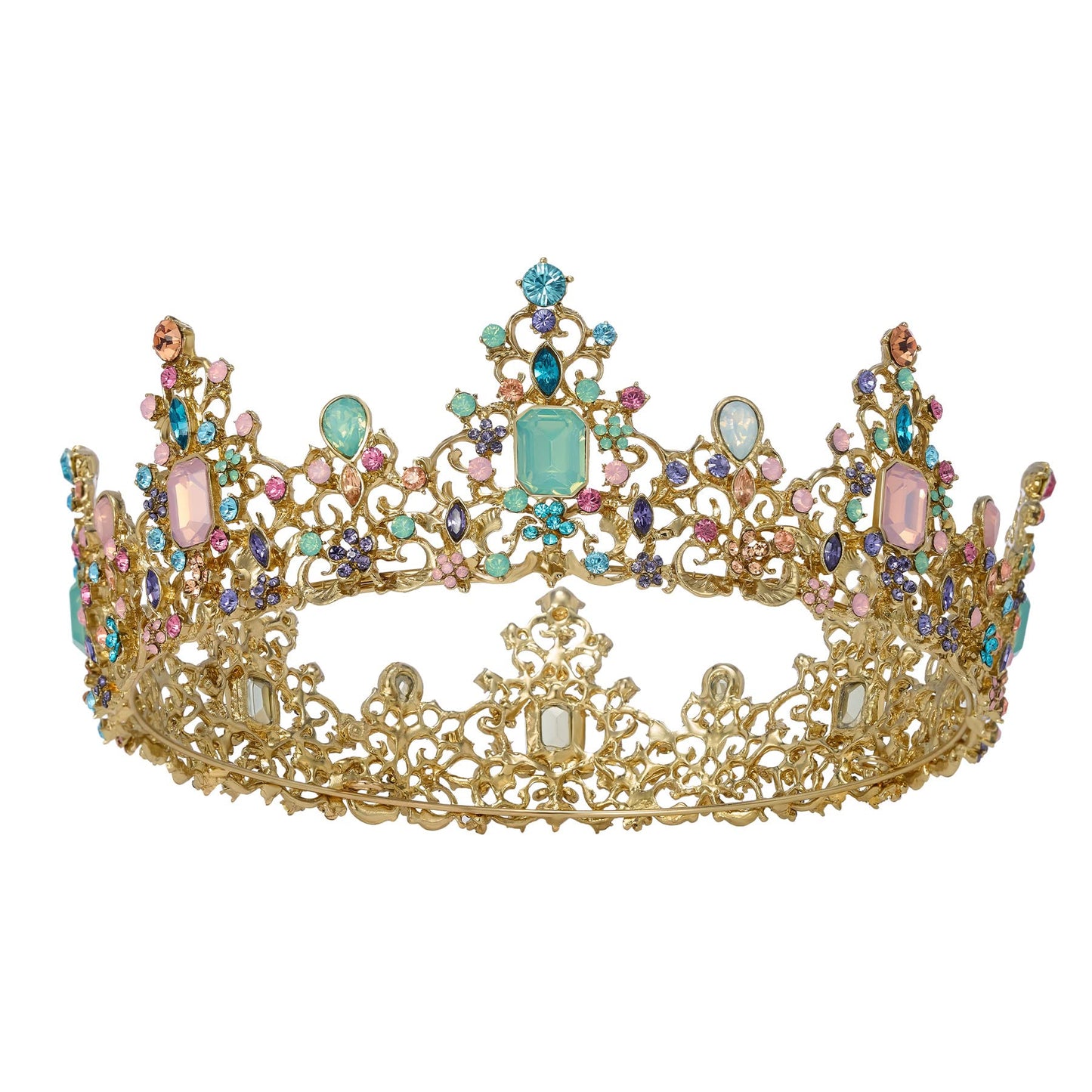 SWEETV Queen Crown for Women - Baroque Wedding Tiaras and Crowns,Jeweled Tiara Crown,Prom Birthday Halloween Hair Accessories