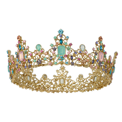 SWEETV Queen Crown for Women - Baroque Wedding Tiaras and Crowns,Jeweled Tiara Crown,Prom Birthday Halloween Hair Accessories