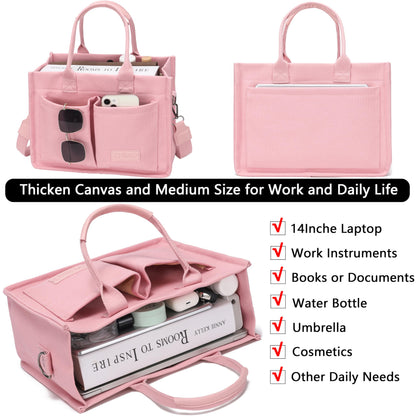 ZHMO Canvas Tote Bag for Women,Women's Bags Crossbody Bags Work Laptop Tote Bag Large Handbags Purse for Travel Nurse Teacher