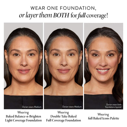 LAURA GELLER Baked Icons Complete Full Face Palette, Light | All-in-One Makeup Palette with Baked Foundations, Blush, Bronzer, Highlighter, Eyeshadows | Coverage for Mature Skin | Travel-Friendly