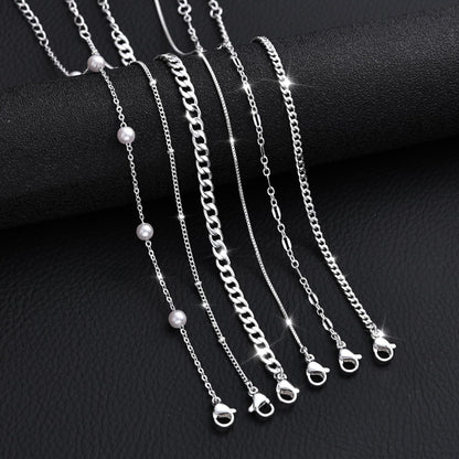 Dainty Simple Gold Bracelets for Women, Stackable Satellite Paperclip Lip Bracelet Set Tiny Lip Dot Chain Box Link for Handmade Gift Minimalist Cute Trendy Jewelry Gold Accessories for Women