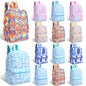 Amylove 12 Pack Backpack in Bulk 17 inch Lightweight Outdoor Travel Bag Classic Bookbags Bulk for Travel Middle High (Colorful,Lovely)