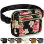 Capolo Fanny Packs for Women Fashion Waist Packs Bag with Adjustable Strap and 4 Zipper Pockets Waterproof Everywhere Crossbody Belt Bag for Workout Running Travelling(Black)