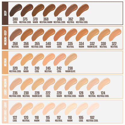 Maybelline Fit Me Matte + Poreless Liquid Oil-Free Foundation Makeup, Mocha, 1 Count (Packaging May Vary)