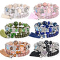 Bohemian Bracelet Sets for Women - 6 Sets Stackable Stretch Bracelets Multi-color Boho Jewelry for Women Hippie Bracelets Dainty Jewelry