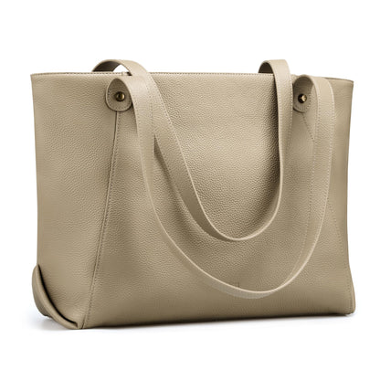 befen Genuine Leather Tote Bag for Women Work, Women's Leather Shoulder Bags Purses Satchel Handbags with Laptop Compartment