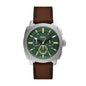 Fossil Men's Watch, Machine Stainless Steel Chronograph Watch for Men
