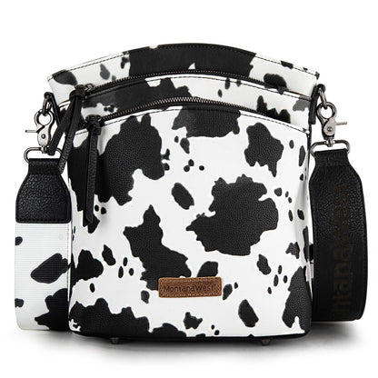 Montana West Multi Zip Pocket Crossbody Bag With Guitar Strap