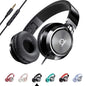 ARTIX Pack of 60 Wired Kids Headphones for School (Lavender), Microphone & Volume Control - Bulk Classroom Headphones with Mic, Teens Corded Head Phones for Laptop, Chromebook, Tablet 3.5mm Aux Cord