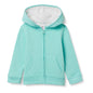 Amazon Essentials Girls and Toddlers' Fleece Zip-Up Hooded Sweatshirt with Lined Hood and Rib Knit Detail