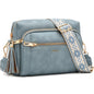 Small Leather Crossbody Bags for Women Anti theft Purses and Handbag Shoulder Hangbag with Wide Strap Tassel