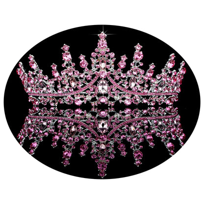 TOBATOBA Silver Wedding Crystal Tiaras and Crowns for Women, Bride Royal Queen Headband Princess Quinceanera Headpieces for Birthday Prom Pageant Party