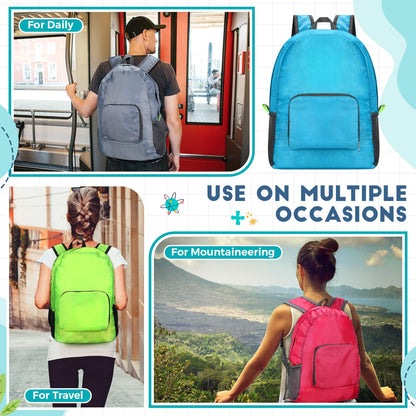 Jexine 10 Pcs Backpacks in Bulk 16.5 Inches Back Pack Basic Backpack for Adult Lightweight Outdoor Travel Book Bags(Sunny Pastel)