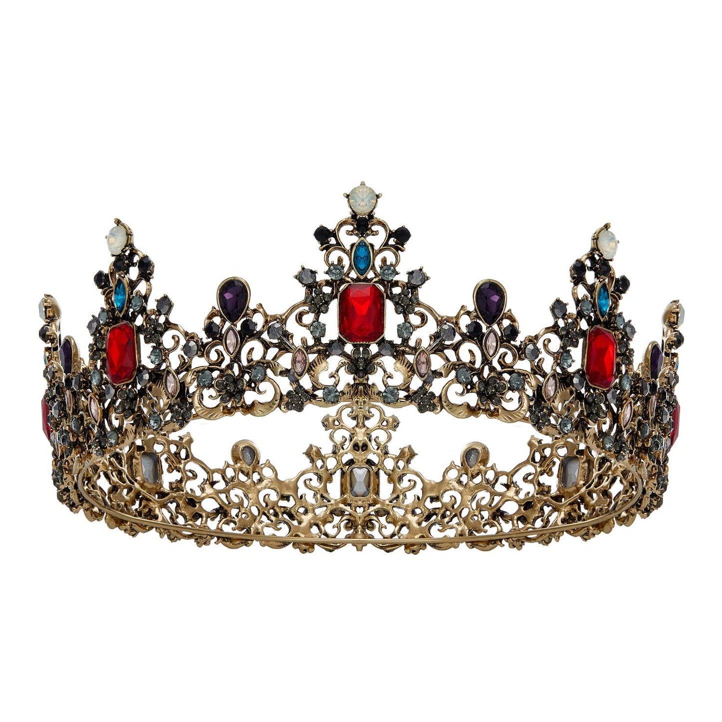 SWEETV Queen Crown for Women - Baroque Wedding Tiaras and Crowns,Jeweled Tiara Crown,Prom Birthday Halloween Hair Accessories