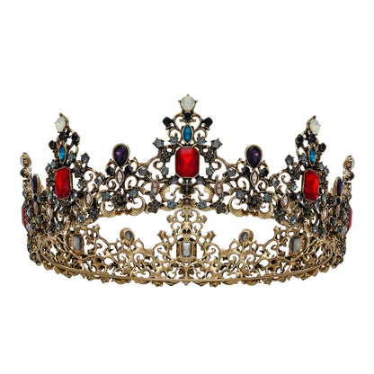 SWEETV Queen Crown for Women - Baroque Wedding Tiaras and Crowns,Jeweled Tiara Crown,Prom Birthday Halloween Hair Accessories