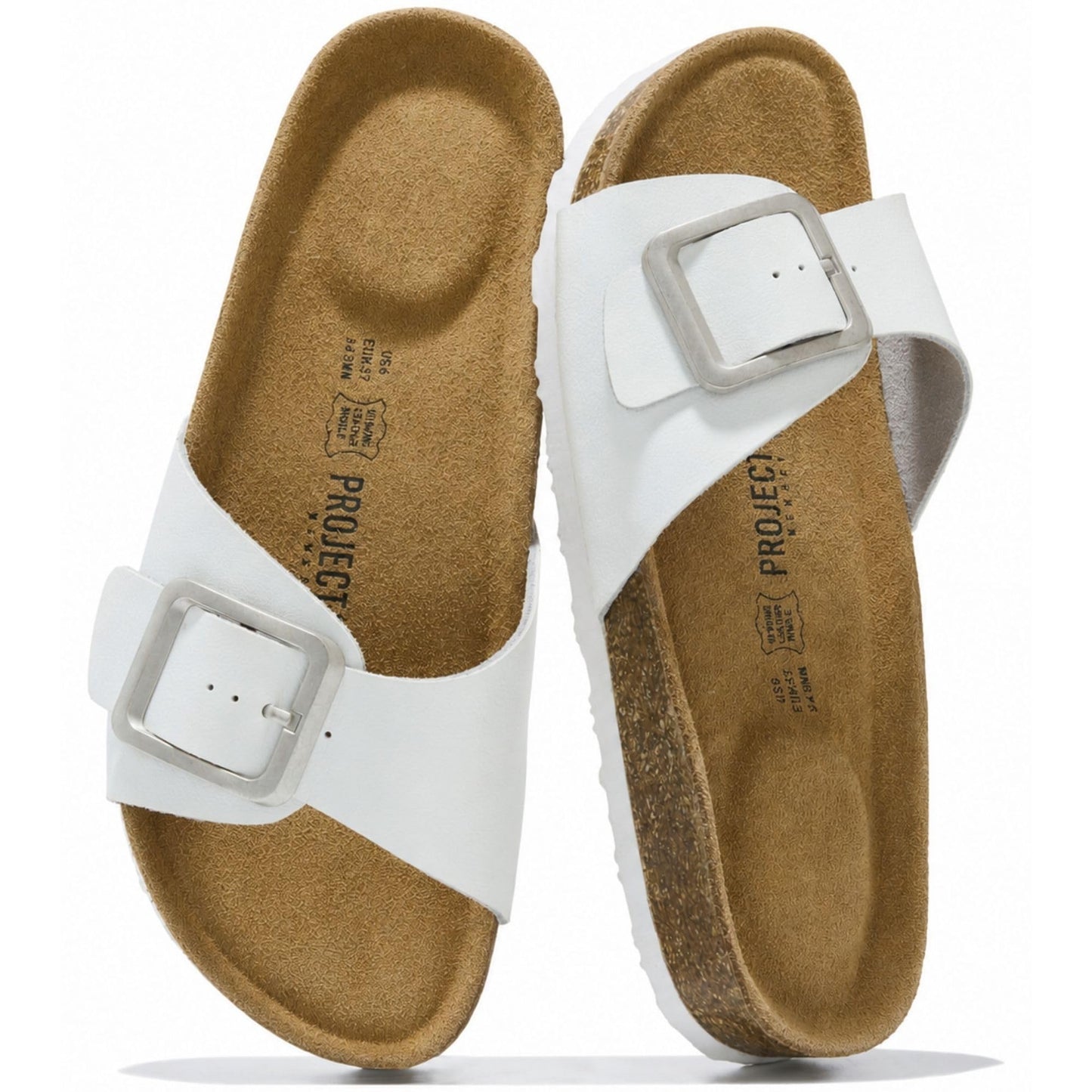 Project Cloud 100% Genuine Leather Sandals Women Dressy Beach Essentials Slides for Women Footwear - Lightweight with Memory Foam Insole Sandals for Women 2026 - Womens Slides