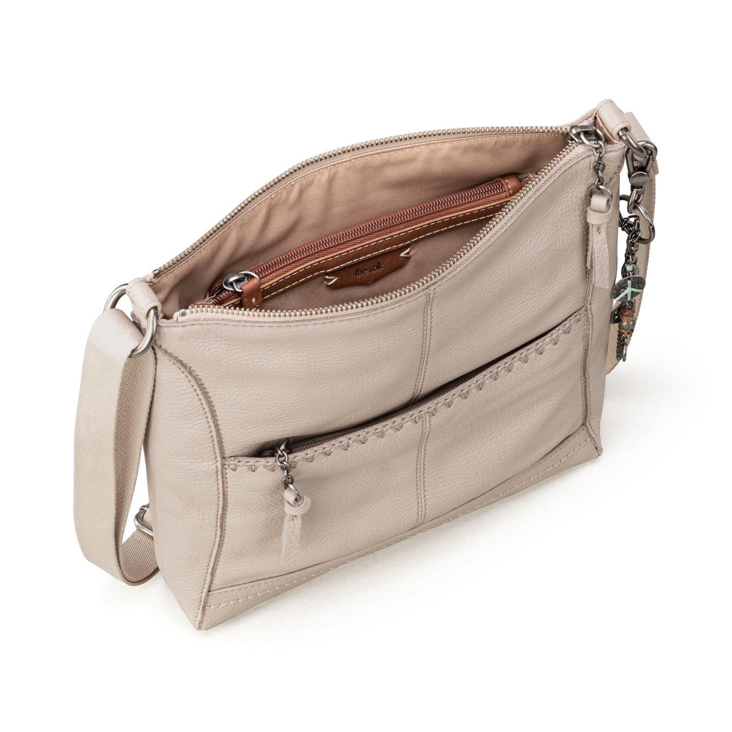 The Sak Lucia Leather Crossbody Purse - Premium Leather Women's Handbag for Everyday & Travel - Cross Body Bag With Zipper