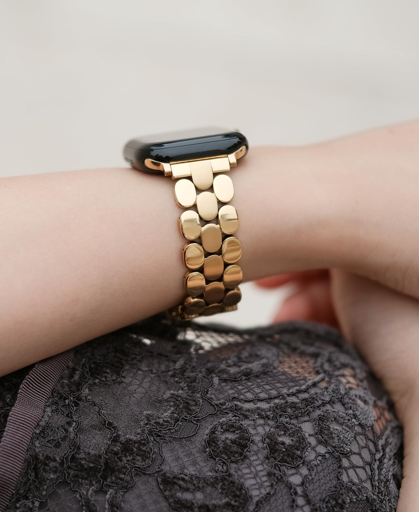 Designer Band for Apple Watch 40mm 41mm 42mm 38mm 44mm 45mm 46mm 49mm for Women, Stainless Steel Dressy Bands Compatible with Apple Watch Series 11,10,Se,9,8,7,6,5,4,3,2,1 for iWatch