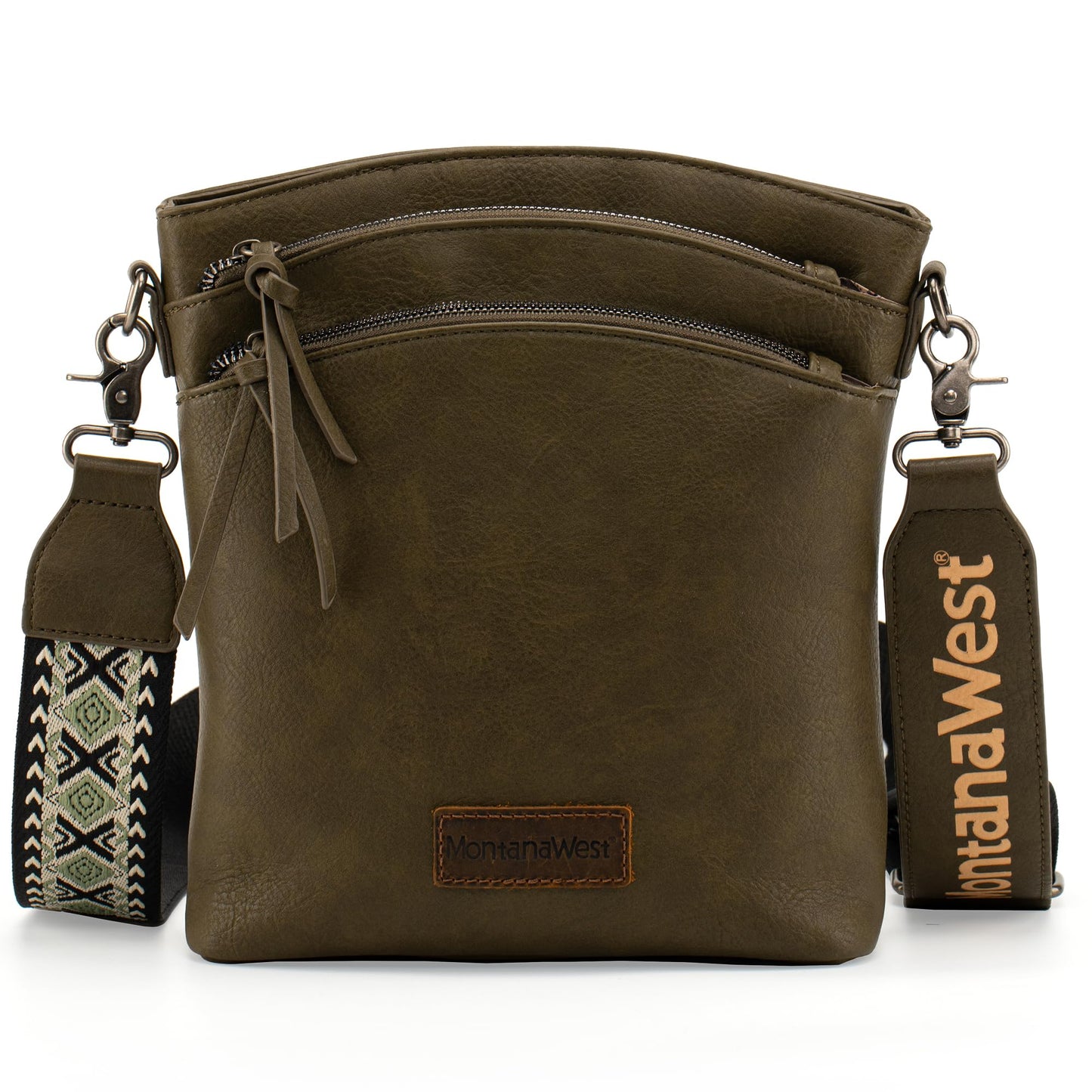 Montana West Multi Zip Pocket Crossbody Bag With Guitar Strap