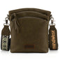 Montana West Multi Zip Pocket Crossbody Bag With Guitar Strap