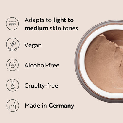 M. Asam Magic Finish Make-up Mousse (1.01 Fl Oz) | 4in1 Primer, Foundation, Concealer & Powder With Buildable Coverage, Hides Redness And Dark Spots, Light To Medium Skin