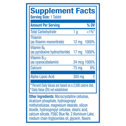 Nervive Nerve Health, Alpha Lipoic Acid, Fortify Nerve Health, Healthy Nerve Function, Healthy Blood Circulation, Supplement, Tablet, 60 Tablets