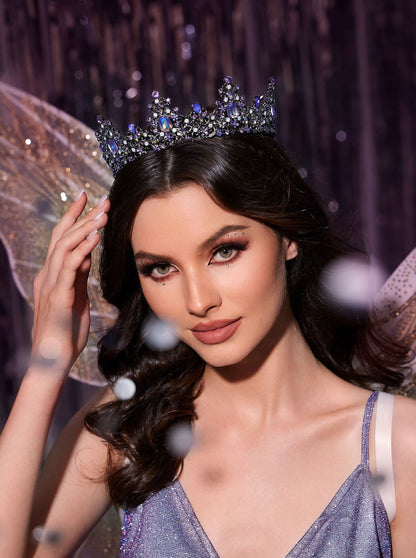SWEETV Queen Crown for Women - Baroque Wedding Tiaras and Crowns,Jeweled Tiara Crown,Prom Birthday Halloween Hair Accessories