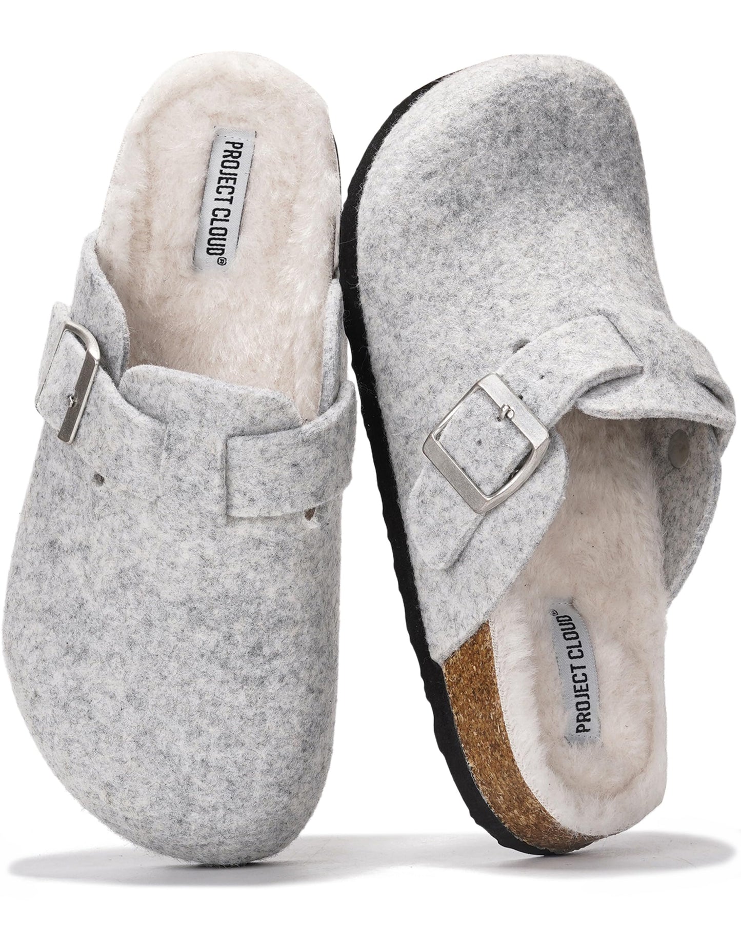 Project Cloud 100% Genuine Leather Footbed Clogs for Women - Memory Foam Arch Support Slippers for Women - Trendy Slip-ons Women's Mules & Clogs Sandals