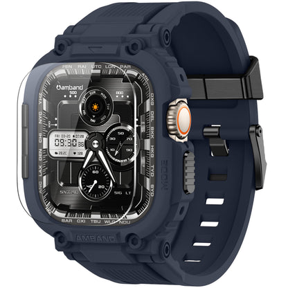 amBand Bands Compatible with Apple Watch 9/8/7 45mm, M1 Sport Series Rugged Case Protective Cover for iWatch 6/SE (3/2/1)/5/4/3 44mm Men Green