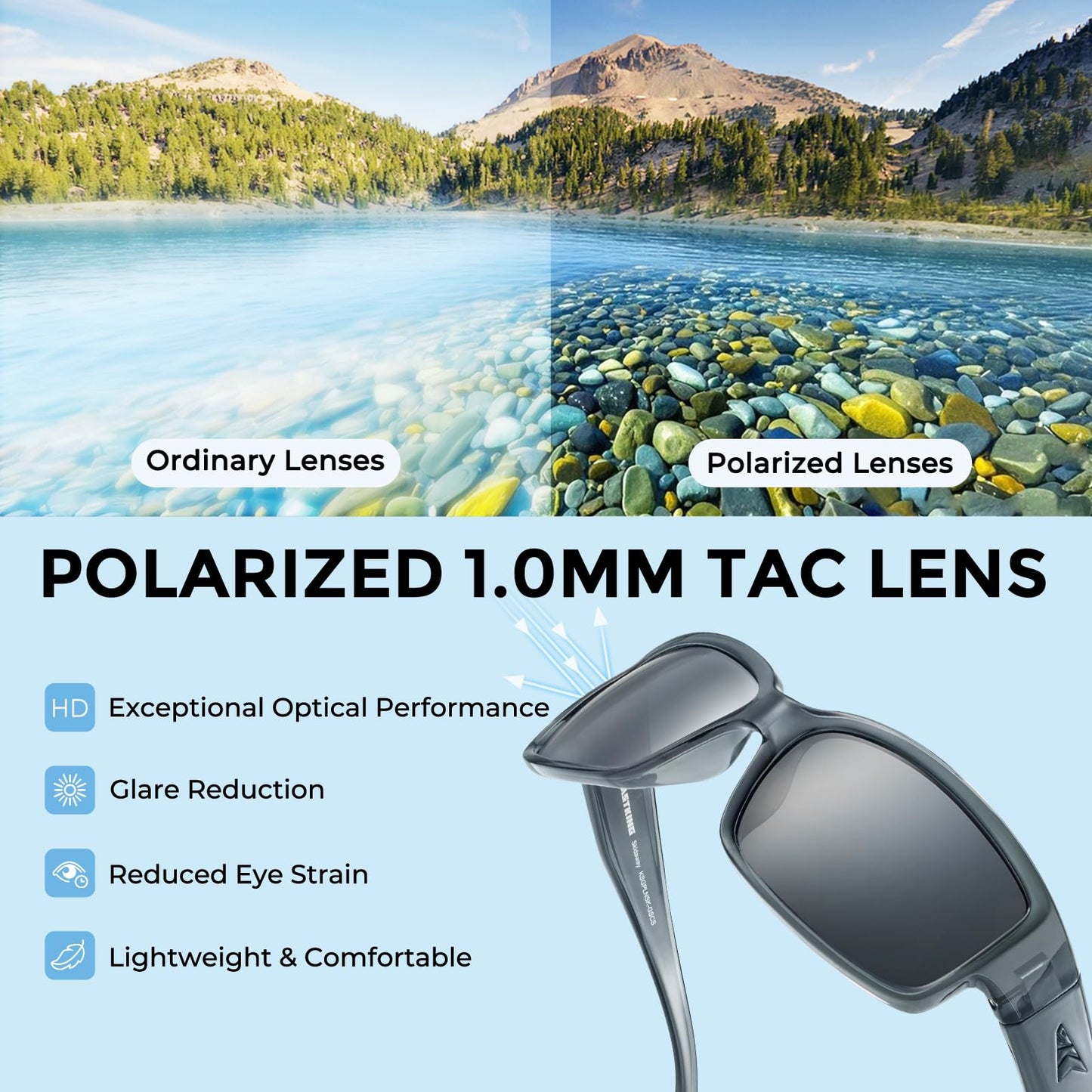 KastKing Skidaway Polarized Sport Sunglasses for Men and Women,Ideal for Driving Fishing Cycling and Running,UV Protection