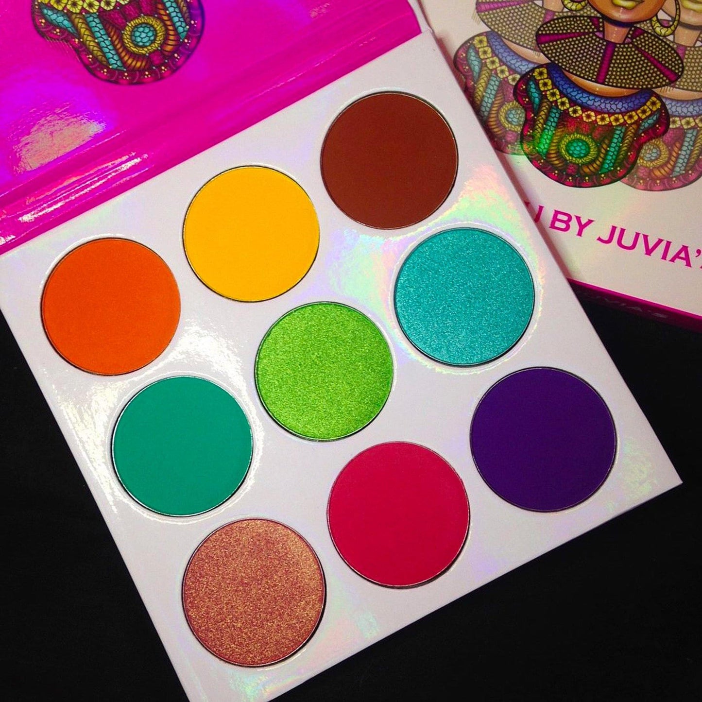 Juvia's Place Palette The Warrior - Warm Golds, Browns & Bronzes, Shades of 9, Warm and Neutral Palette, Pigmented Makeup Palette Eye Color & Shine