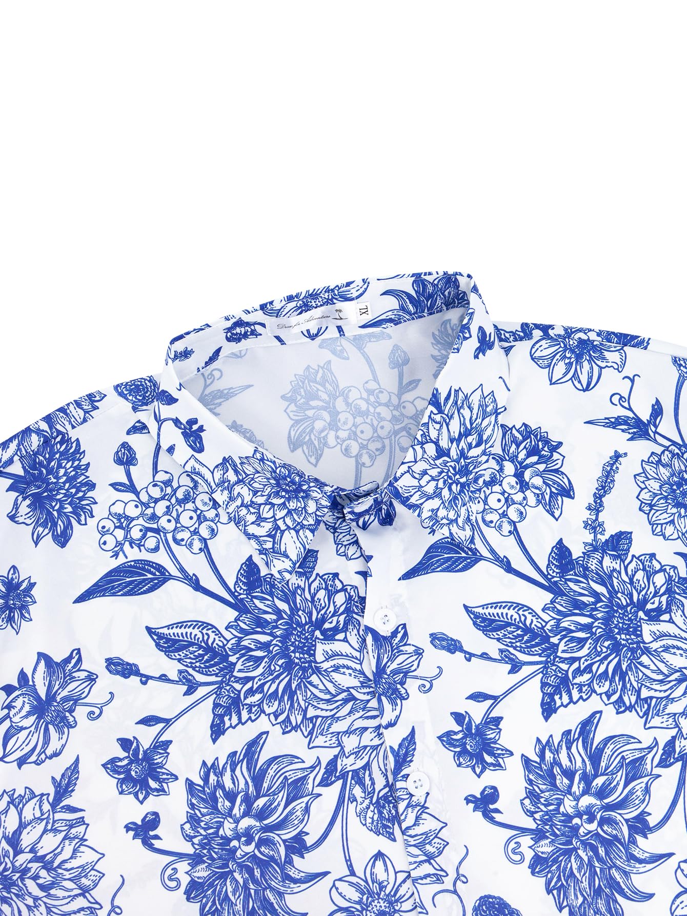 Yoimira Men's Summer Outfits 2 Piece Short Sets Hawaiian Floral Button Down Shirt and Shorts Vacation Beach Cruise Set