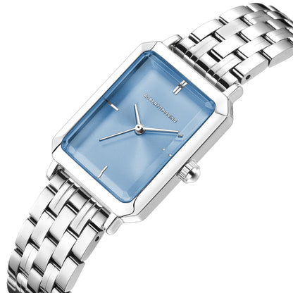 Roberto Marino RM1982 Women’s Luxury Watch Rectangular Gold – Japanese Quartz Movement, Vintage Stainless Steel Design, Silver Dial, Elegant Dress Timepiece, 3ATM Water Resistant – Reloj para Mujer
