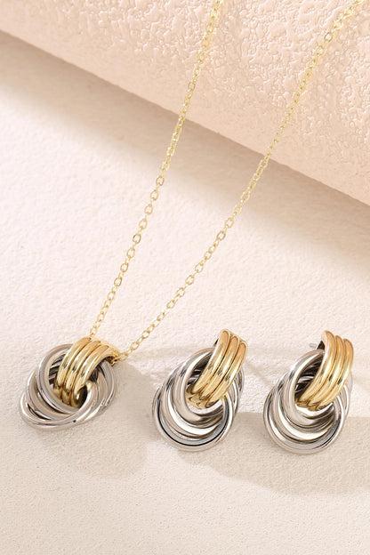 Gold Knot Pendant Necklace for Women Gold Statement Geometric Necklace Dainty Link Choker Necklace Trendy Jewelry Accessories