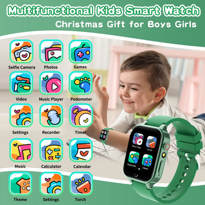Kids Smart Watch Gift for Girls Age 5-12, 39 Games HD Touch Screen Watches with Video Camera Music Player Pedometer Flashlight 12/24 hr Educational Toys Birthday Gifts for Girls Ages 7 8 9 10