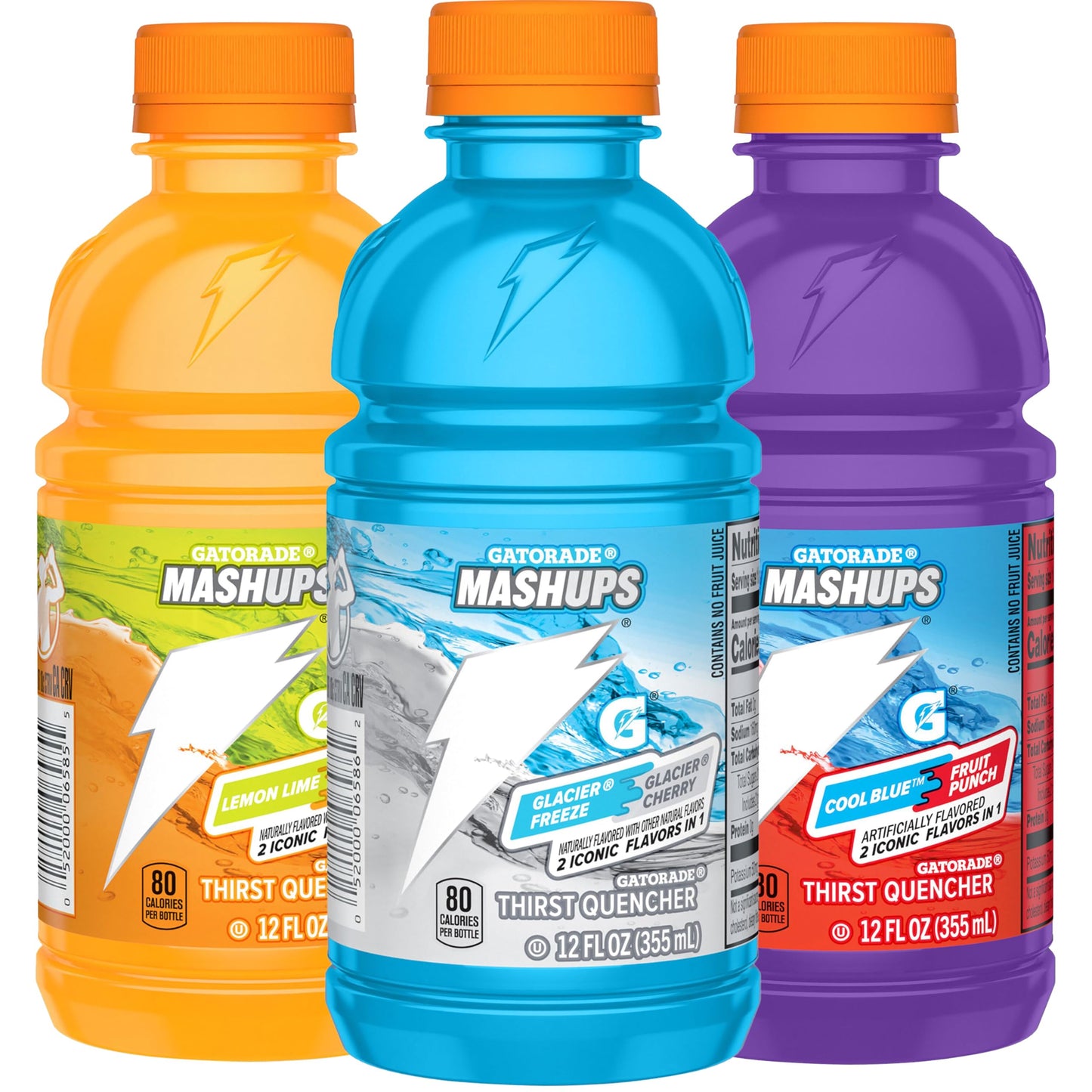 Gatorade Thirst Quencher, Fruit Punch, Glacier Cherry, Cool Blue Variety Pack, 12 Fl Oz (Pack of 18)