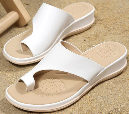 Women Pinch Toe Wedge Sandals Arch Support Slide Sandal | Comfortable Breathable Non Slip Dressy Slides Casual Slip On Shoes Walking Summer Vacation Outdoor