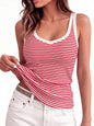 Sampeel Womens Tank Tops Square Neck Sleeveless Ribbed Knit Camisole Summer Outfits Fashion Clothing